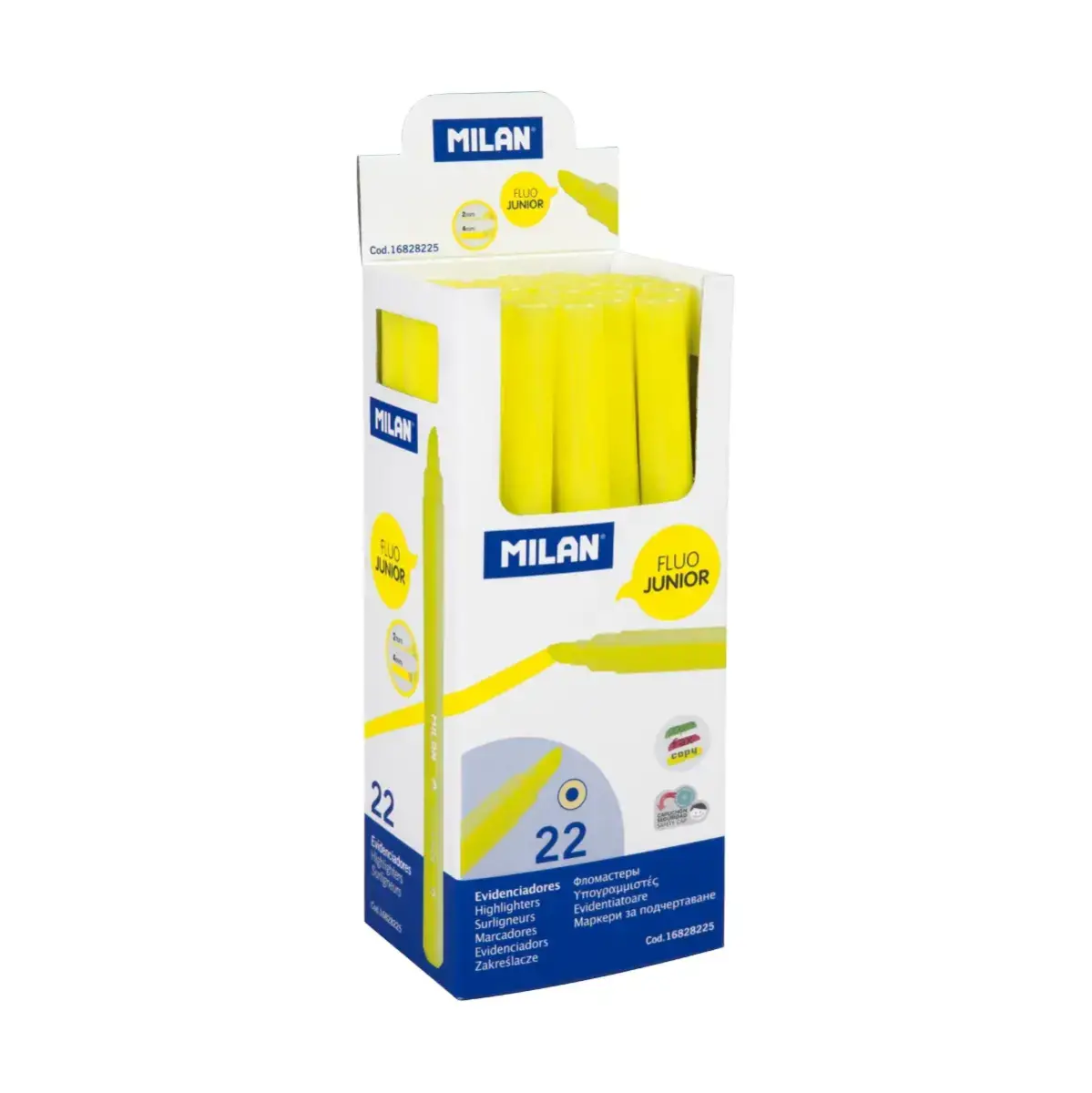Teşhir kutusu 22 sarı Junior highlighters