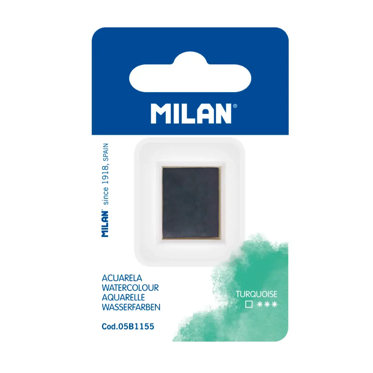 MILAN Art Suluboya Dolgusu (yarım tablet), turkuaz