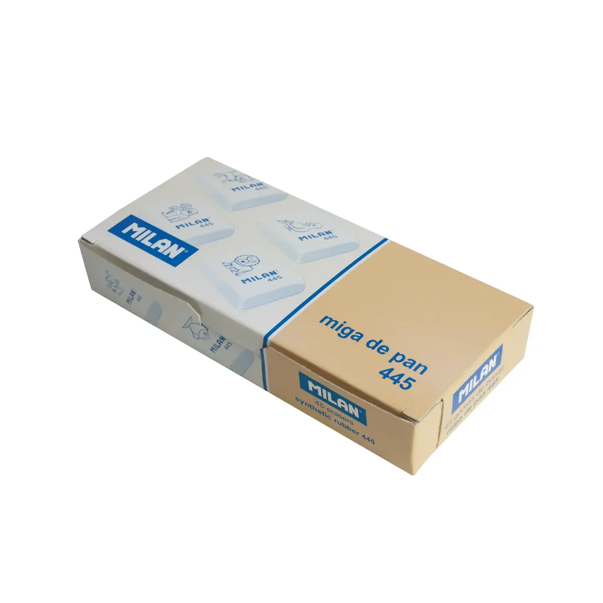 Kutu 45 yumuşak sentetik kauçuk silgi 445 baskılı ve çocuk deseni
