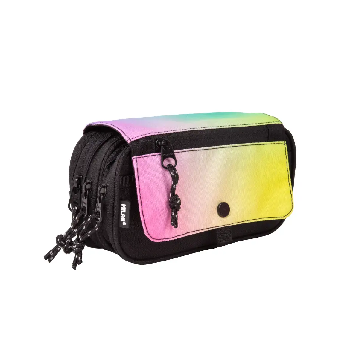 Sac De Jour En Toile Rayures Pastel – Bandoulière, Fermeture éclair, Fait Main