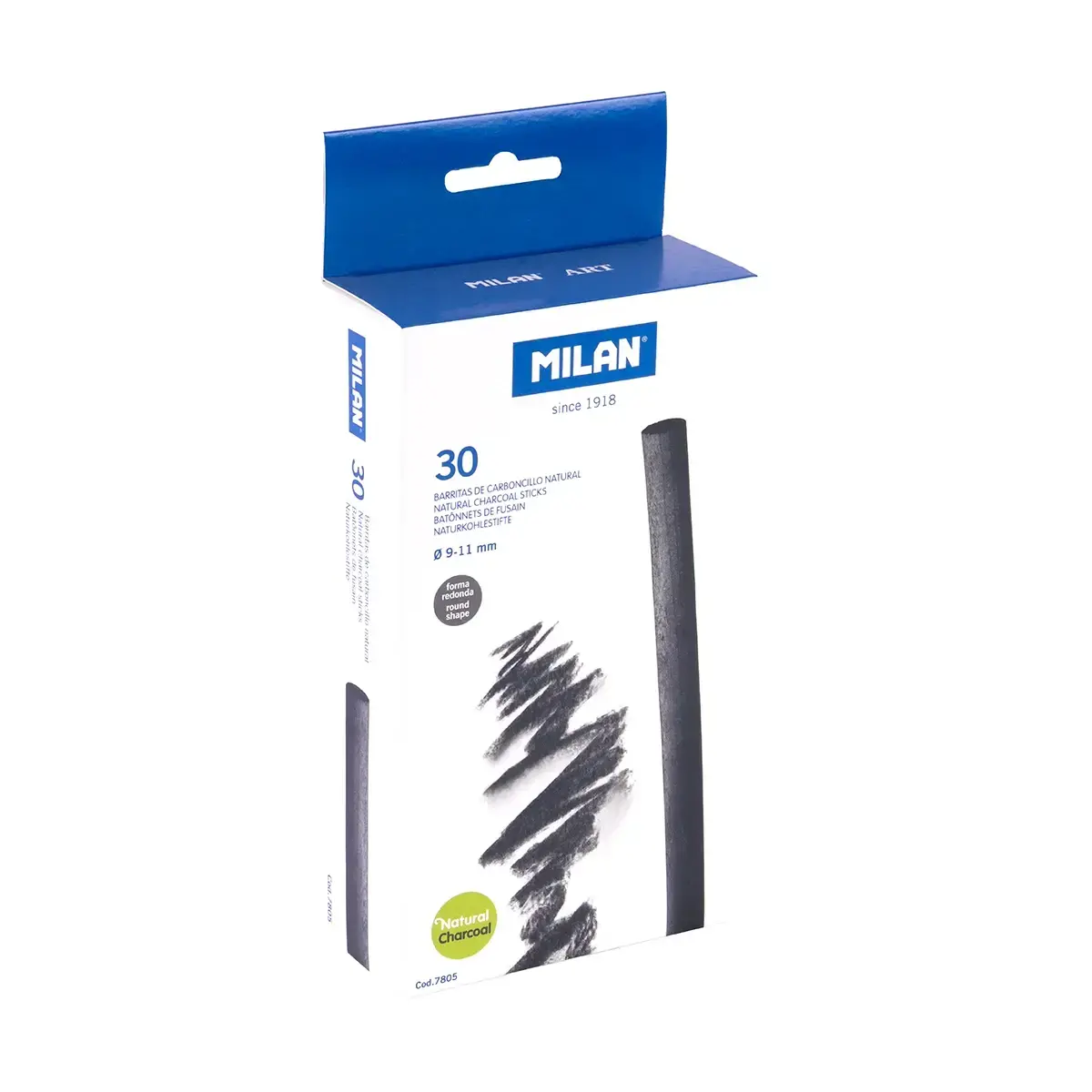 Kutu 30 kızılağaç kömür çubukları (silindirik Ø 9-11 mm)