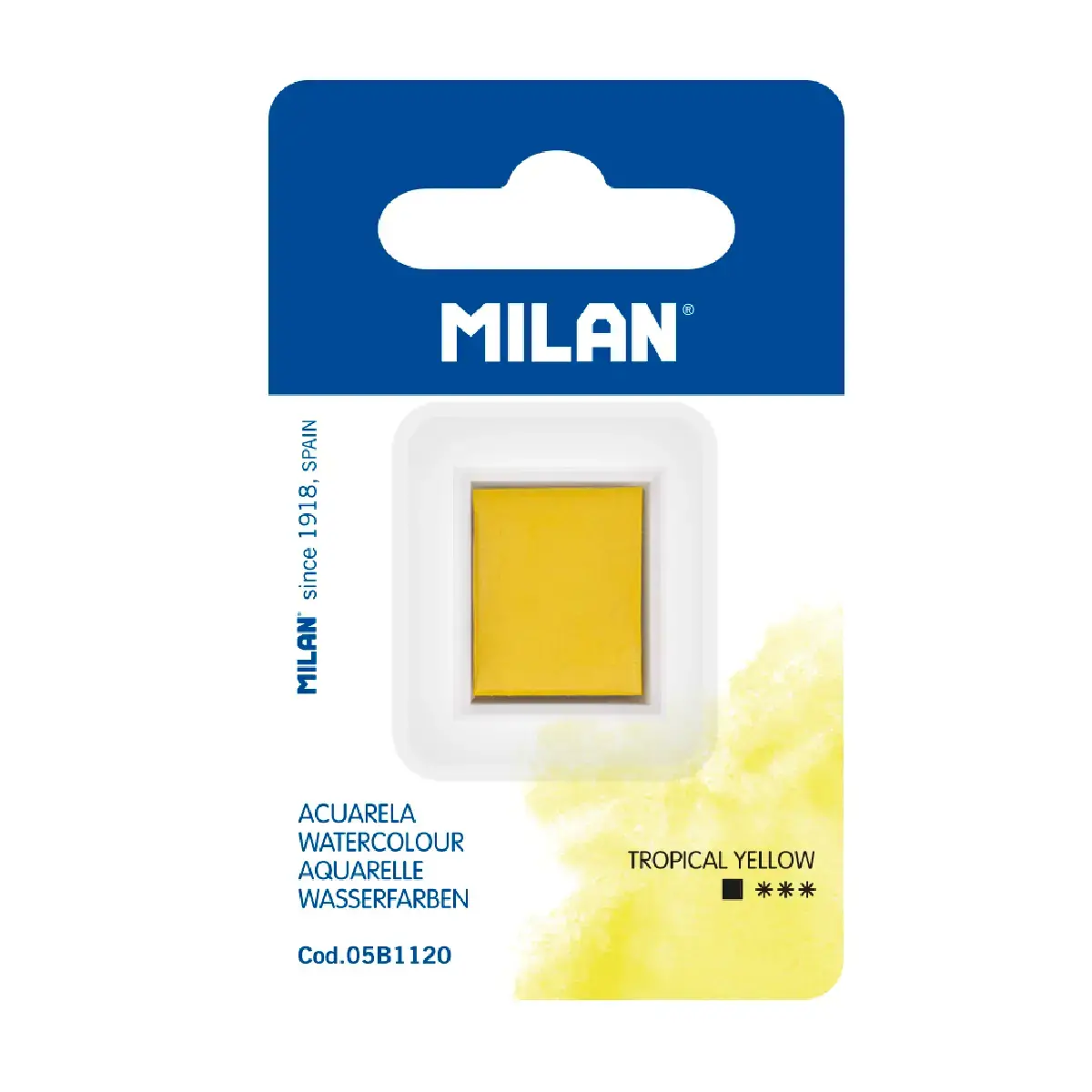 MILAN Art Suluboya Dolgusu (yarım tablet), tropik sarı