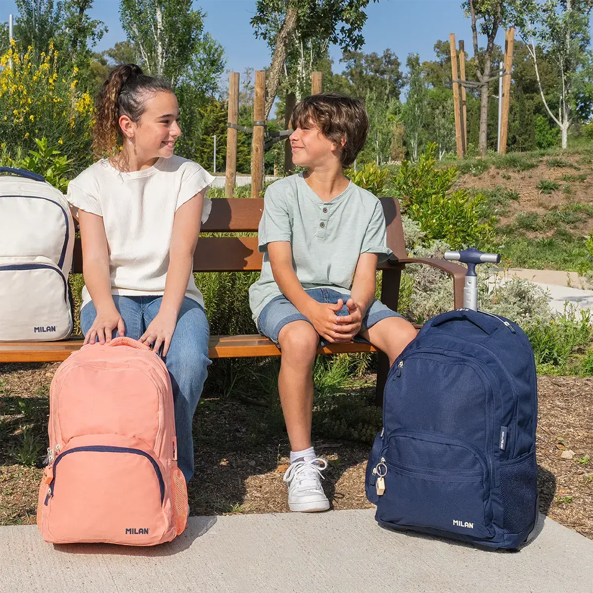 6-zip wheeled backpack (25 L) 430 since 1918 collection, navy blue