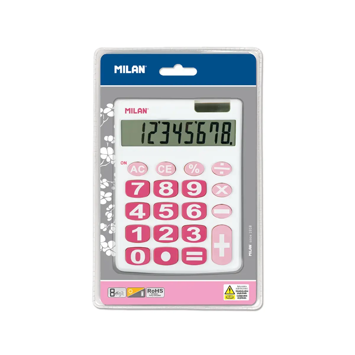 blister 8-digit hesap makinesi Büyük keys beyaz