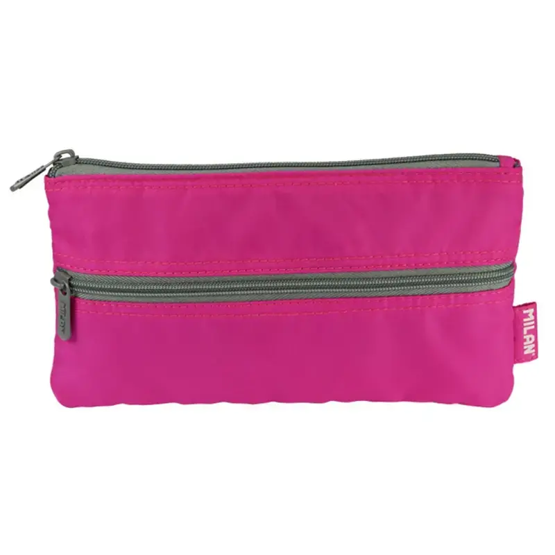 2-fermuarlı kalemlik Flash IV, pembe
