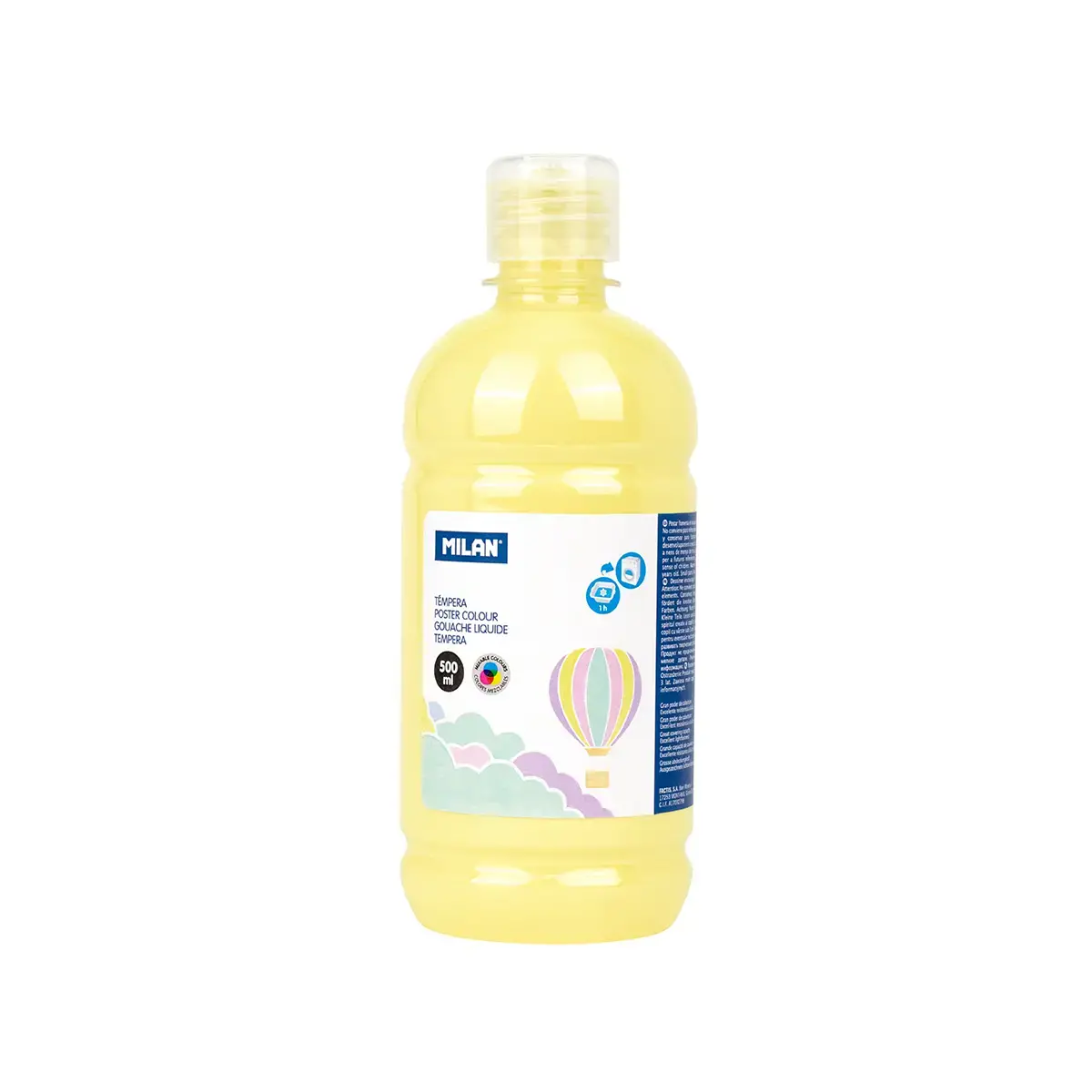 500 ml şişe pastel sarı poster boyası