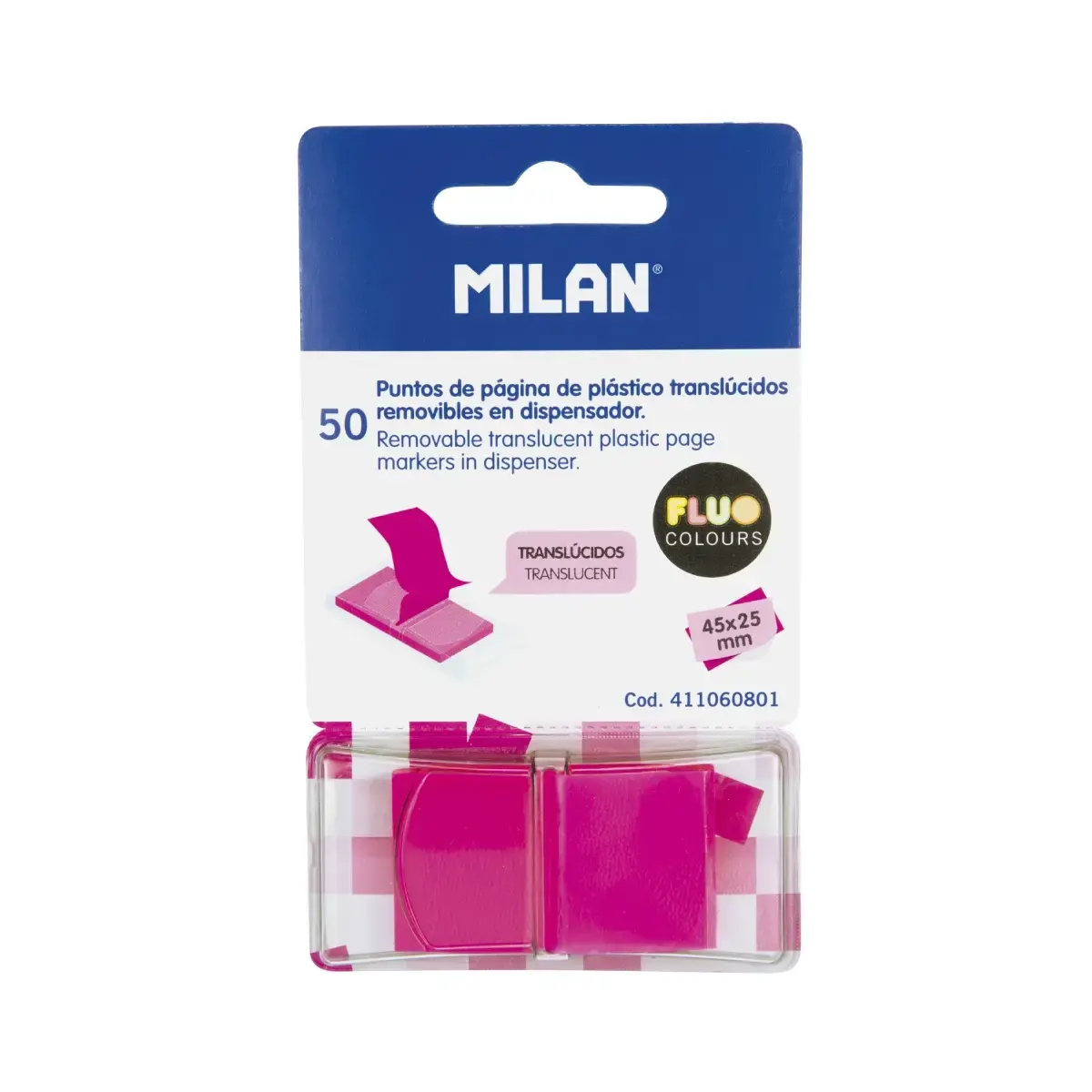 Dispenser 50 Yarı Saydam Fluo Pembe Sayfa Ayracı