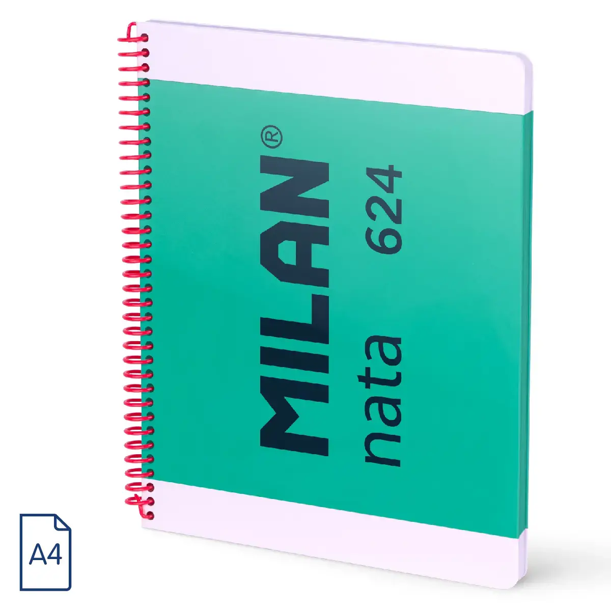 A4 Telli Defter sert kapaklı, çizgili kağıt (7 mm), 80 yaprak 95gr/m², MILAN nata® 624 1918 koleksiyonu, yeşil