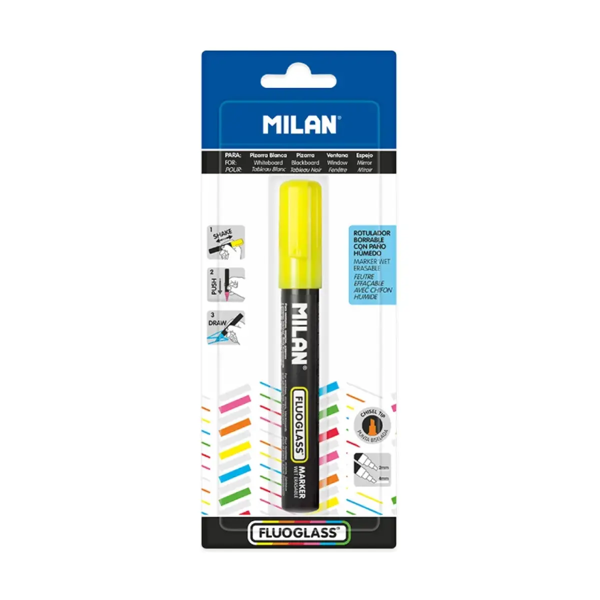 blister Fluoglass chisel tip 2 - 4 mm, sarı