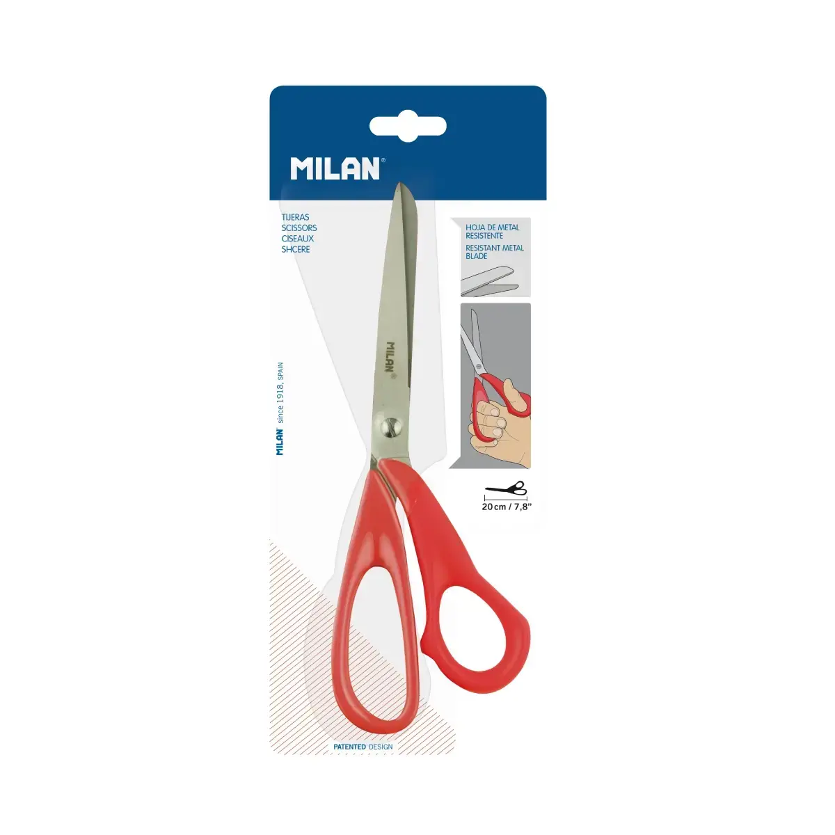 blister basic kırmızı office makas 20 cm
