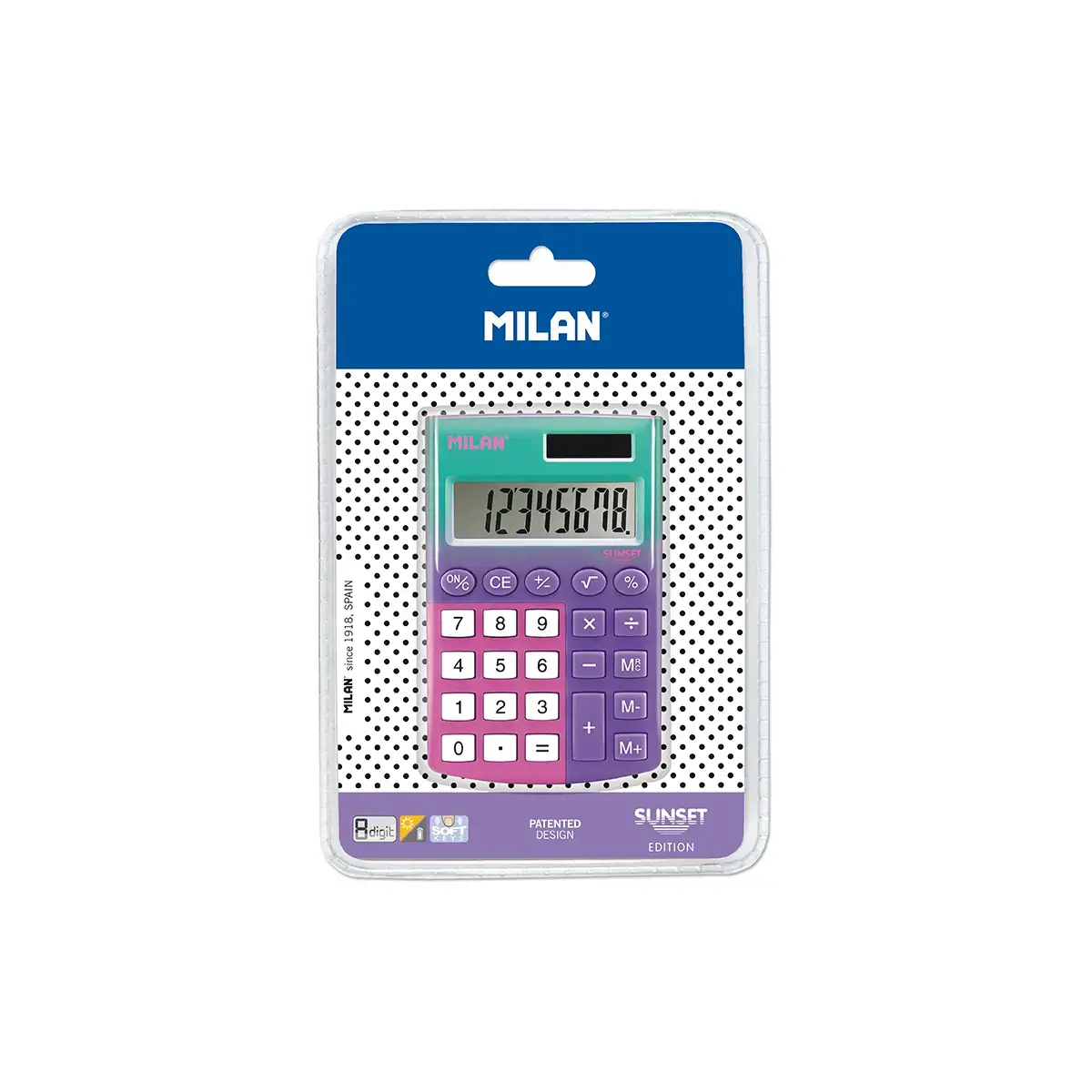 blister 8-digit Sunset cep hesap makinesi mor