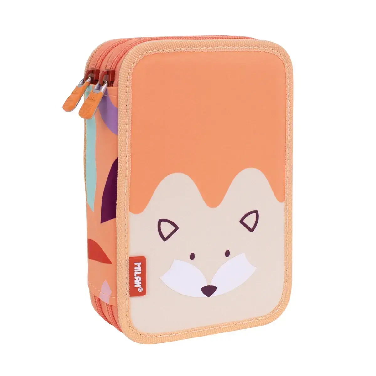 dolu çift decker kalemlik Fun Animals özel serisi, turuncu