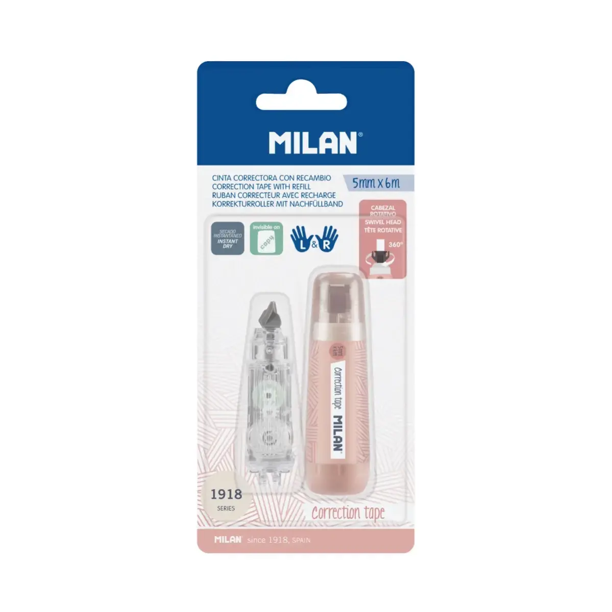 blister düzeltme bandı 5 mm x 6 m + 1 yedek, 430 1918 koleksiyonu, pembe