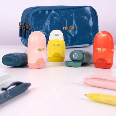 Promo Taille-crayon à Réservoir Et Gomme Milan chez Rougier&Plé Promo Taille-crayon à Réservoir Et Gomme Milan chez Rougier&Plé