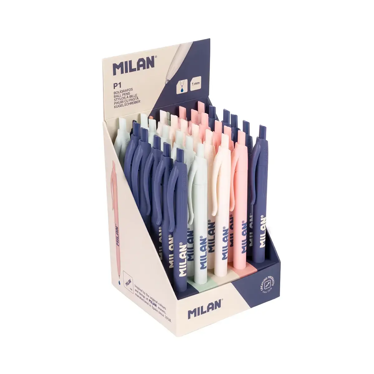 Teşhir kutusu 30 430 1918 P1 tükenmez kalem, mavi mürekkepli