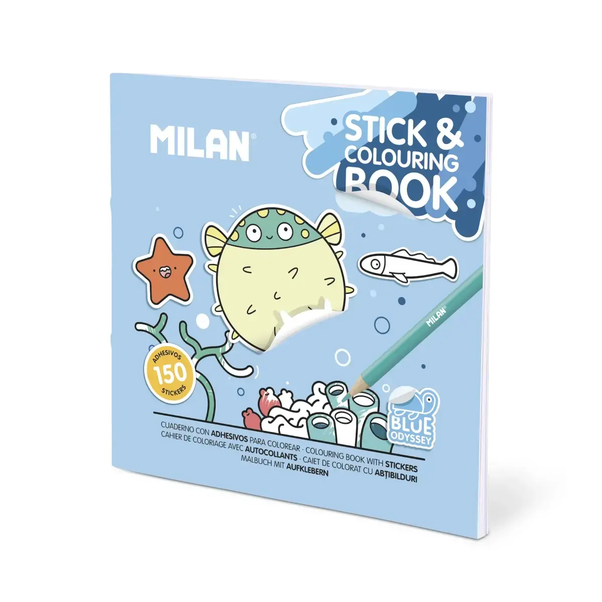Colouring book ve stickers 'mavi Odissey'