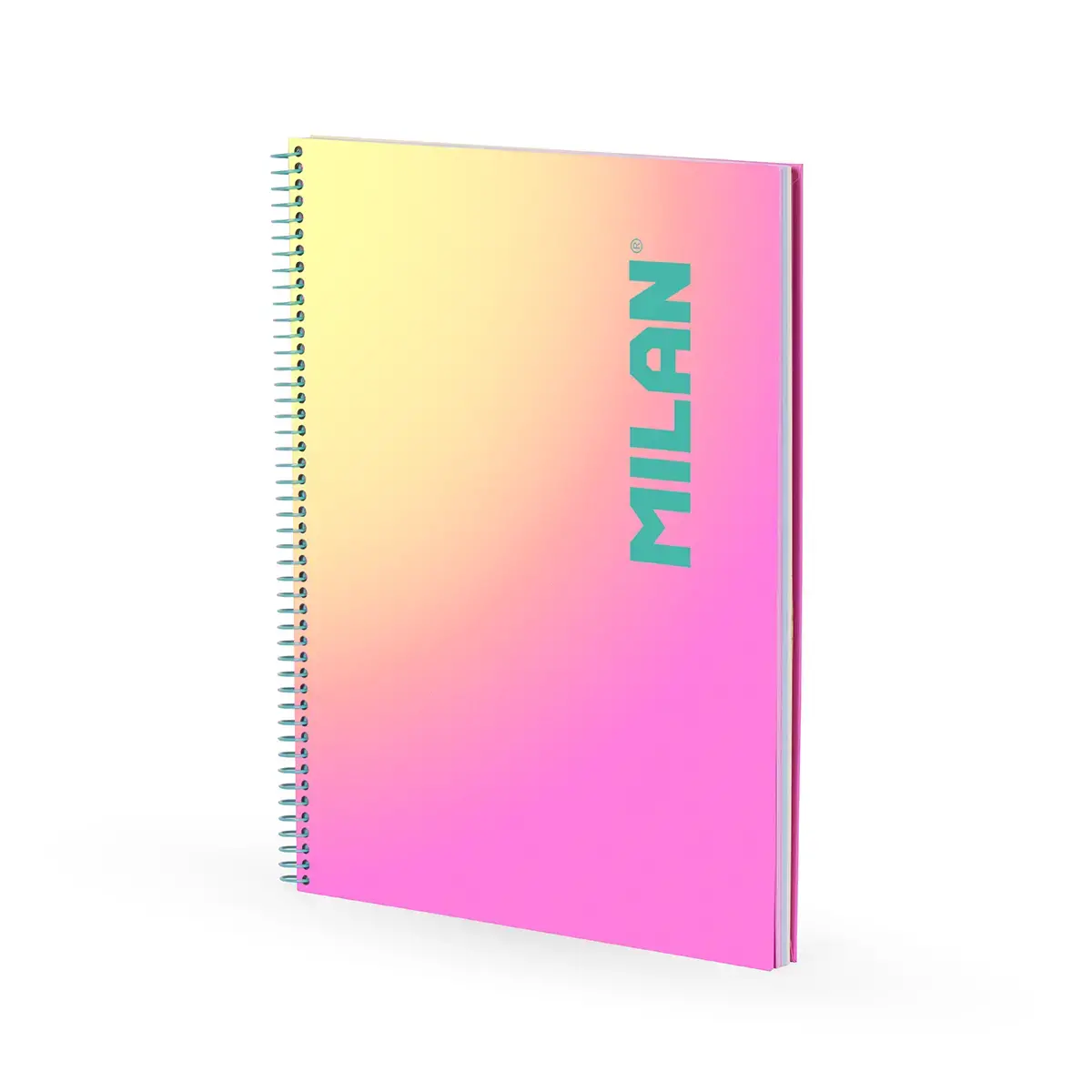 A4 Telli Defter sert kapaklı, kareli kağıt, 90 yaprak 95 gr/m², Sunset koleksiyonu, pembe