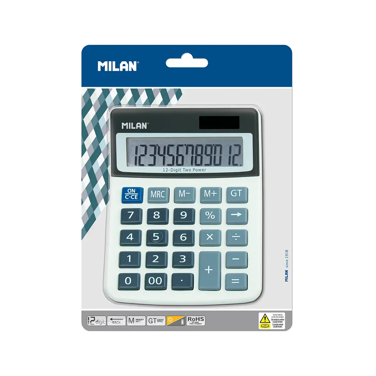 blister 12-digit gri hesap makinesi