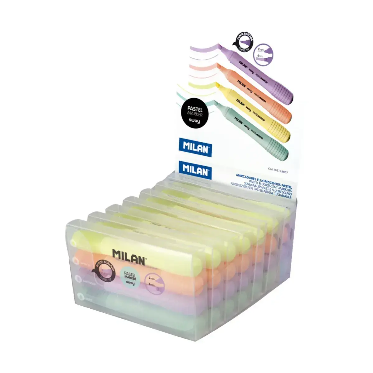 Teşhir kutusu 7 cases ve 4 SWAY Pastel highlighters