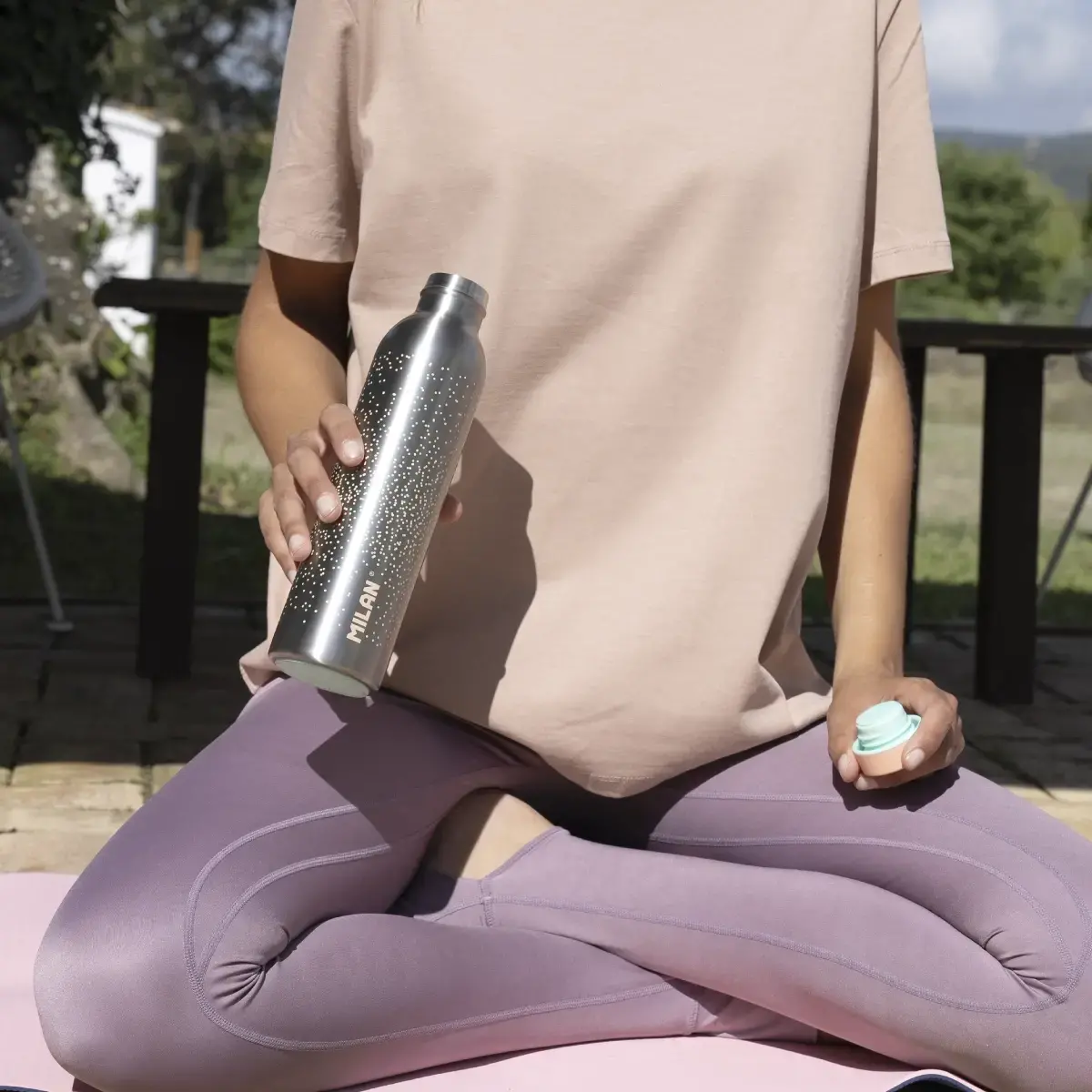 MILAN® Borsa Isotermica Porta Alimenti SUNSET 3.5L Rosa - Con 3 Contenitori Ermetici, Tracolla Regolabile, Per Picnic, Ufficio, Gite
