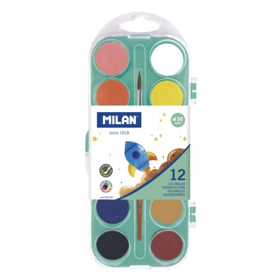 Palette 22 pastilles peinture aquarelle Milan - Stikets