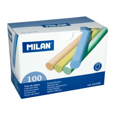 Box 10 calcium sulphate coloured chalks MILAN