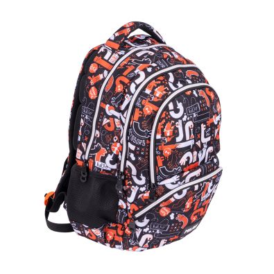 6-zip wheeled backpack (25 L) Sunset series, pink • MILAN