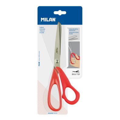 MILAN Blister Pack Acid Pink Office Scissors 17 Cm Clear