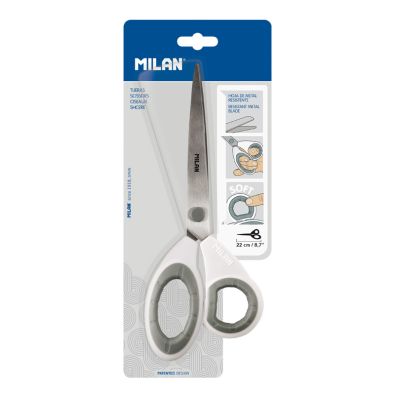 MILAN Blister Pack School Scissors Clear