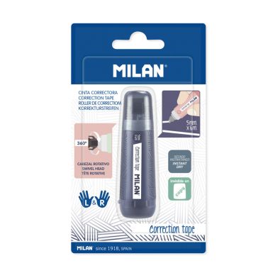 Blister pack 2 correction tape refills 5 mm x 6 m (Cylindrical & Extension)  • MILAN