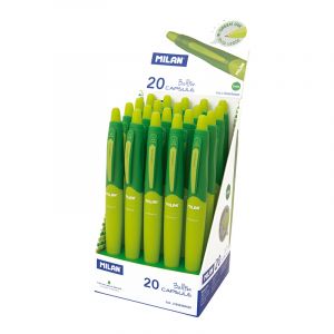 Blister 1 stylo encre bleue + 1 porte-mine 0,5 mm CAPSULE Silver jaune •  MILAN