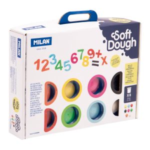 5 pots de Pâte à modeler souple MILAN Soft Dough couleurs fluo