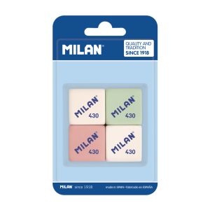  Pack of 4 Erasers Milan bpm10054  