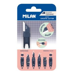 Cutter lame rétractable céramique MILAN Capsule Jaune : Chez  Rentreediscount Fournitures scolaires