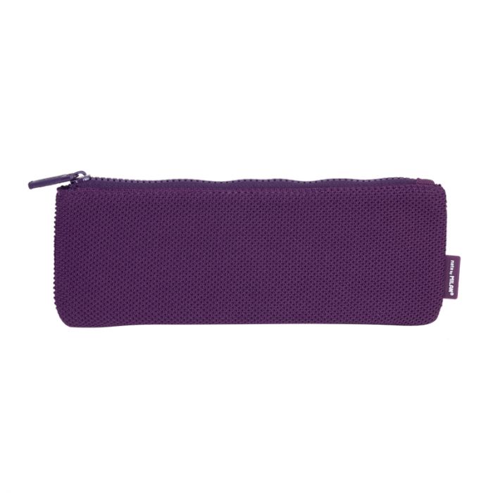Small flat pencil case Knit Deep Purple • MILAN