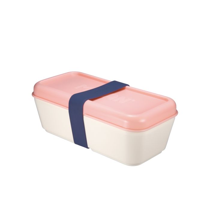 Boîte alimentaire rectangulaire 0,75 l, couvercle rose • MILAN