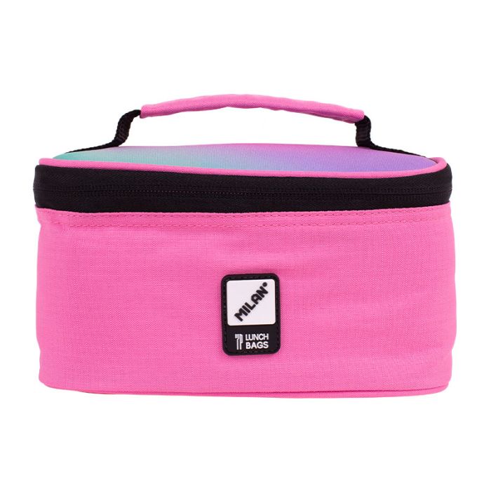Small isothermal food bag 1.5 L with 1 lunch box Sunset series pink MILAN