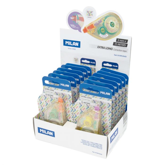 Caja expositora 12 blísters cinta correctora Pocket 4,2 mm x 5 m 