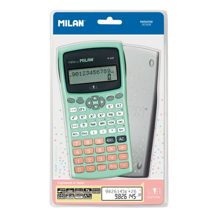 Milan Blister Calculatrice Scientifique M240 Silver 159110SLBL