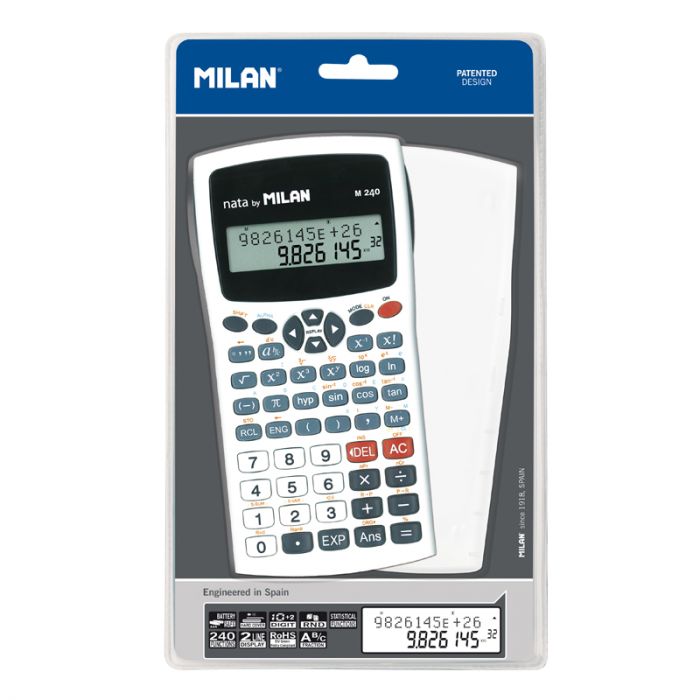 Blister pack white M240 scientific calculator • MILAN