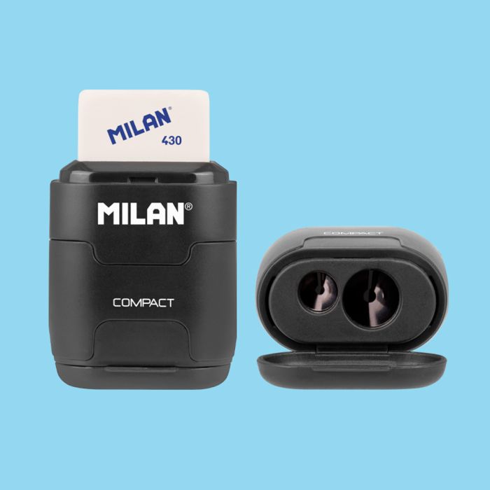 Display box 16 erasers with pencil sharpener COMPACT Shadow • MILAN