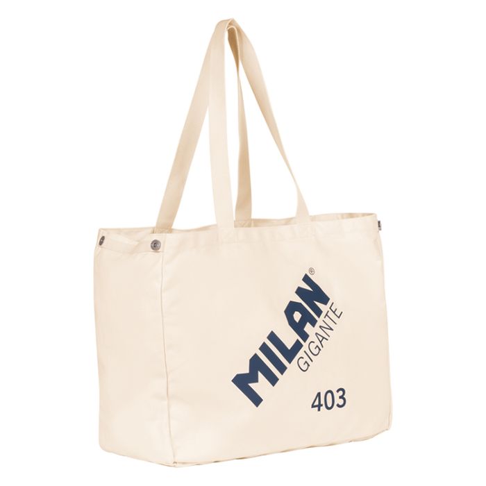 Large tote bag MILAN GIGANTE 403 since 1918 collection beige MILAN