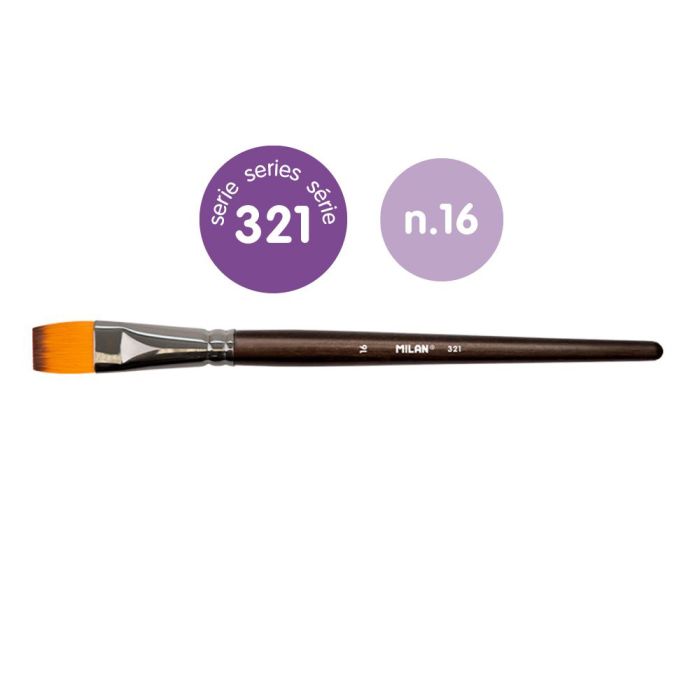 Flat synthetic bristle paintbrush Series 321 no. 16 • MILAN Flat synthetic bristle paintbrush Series 321 no. 16 • MILAN
