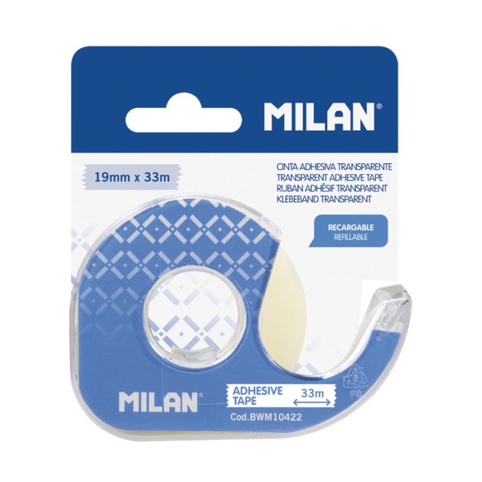 MILAN Blister Pack School Scissors Clear