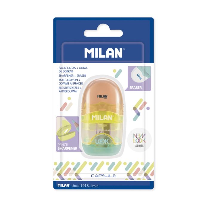 MILAN Blister Pack School Scissors Clear