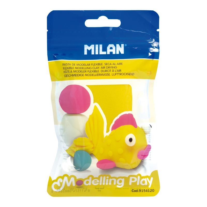 Pasta de modelar Modelling Play seca al aire, amarillo • MILAN